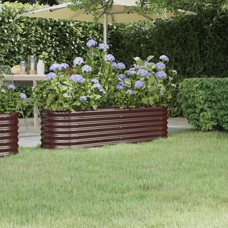 Vidaxl Planter 152x40x36 cm en poudre en acier recouvert de poudre