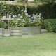 Vidaxl planteur 152x40x36 cm en poudre et en acier recouvert d'argent de couleur