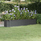 Boîte de planification Vidaxl 224x40x36 cm en poudre et en acier recouvert d'anthracite -colored