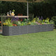 Boîte de planification Vidaxl 260x40x36 cm - Anthracite en acier recouvert de
