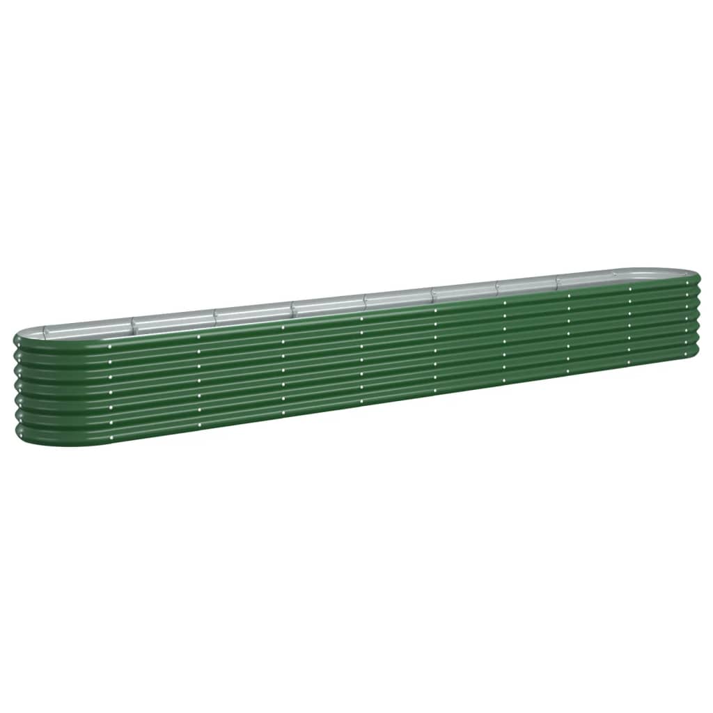 Vidaxl Planter 332x40x36 cm en poudre et en acier en acier