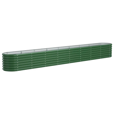 Vidaxl Planter 332x40x36 cm en poudre et en acier en acier