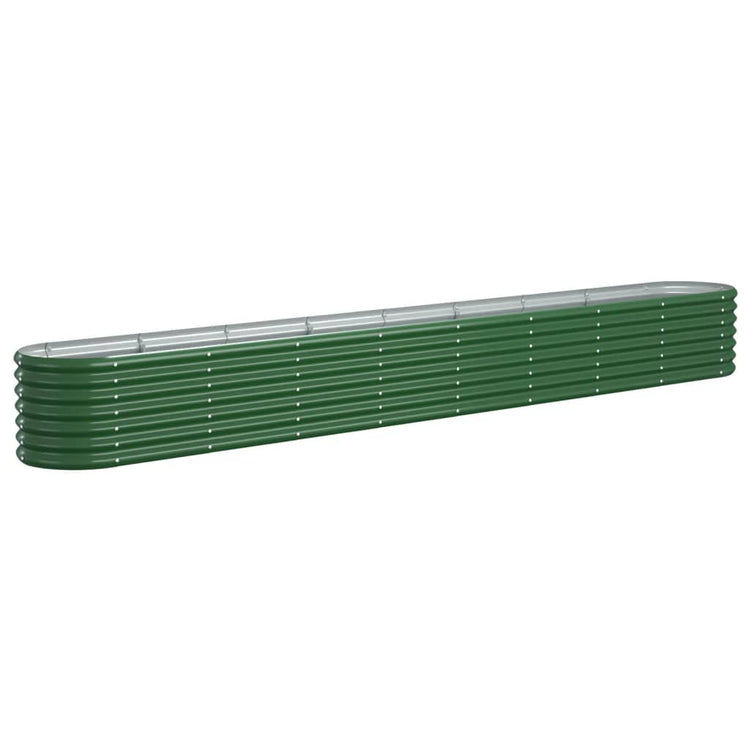 Vidaxl Planter 332x40x36 cm en poudre et en acier en acier