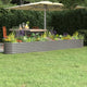Vidaxl Planter 332x40x36 cm en poudre-gris en acier recouvert