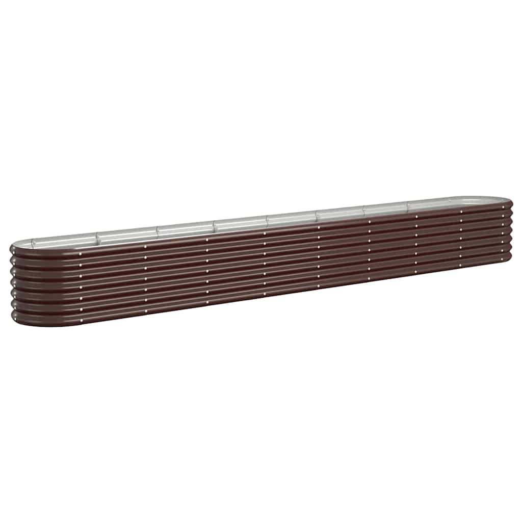 Vidaxl Planter 332x40x36 cm en poudre en poudre brun