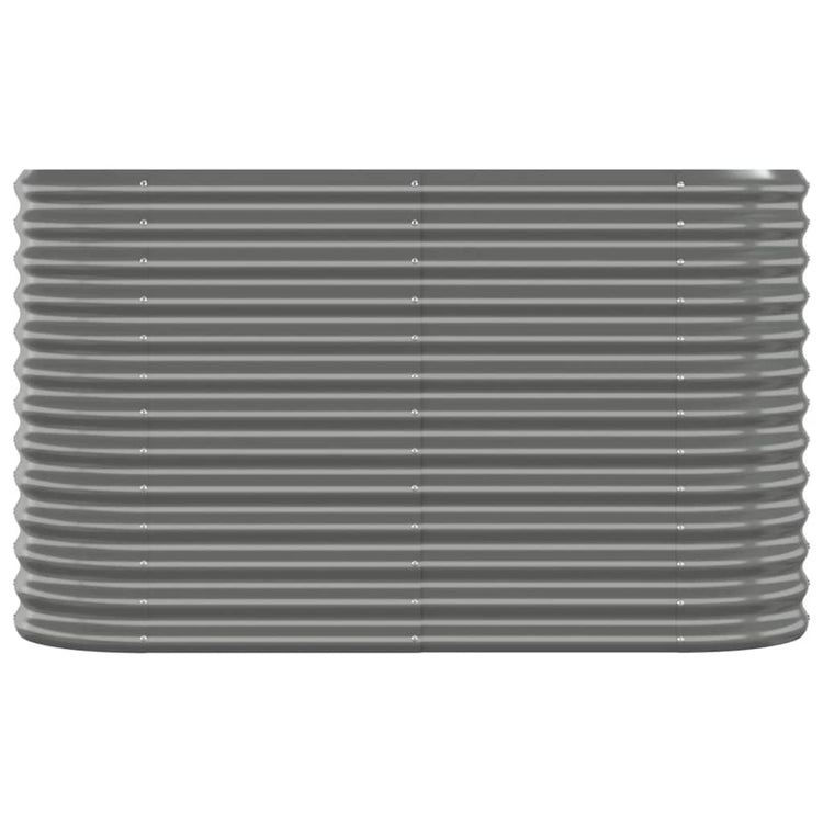 Boîte de planification Vidaxl 114x40x68 cm en poudre-gris en acier recouvert