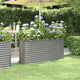 Vidaxl Planter 152x40x68 cm en poudre-gris en acier recouvert