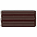 Boîte de planification de Vidaxl 152x40x68 cm en poudre et en acier recouvert de brun - afbeelding 3