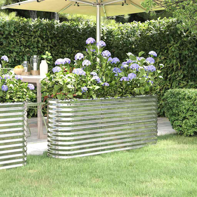 Boîte de planification Vidaxl 152x40x68 cm en poudre en acier en acier couleur