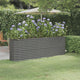 Boîte de planification Vidaxl 224x40x68 cm en poudre-gris en acier recouvert