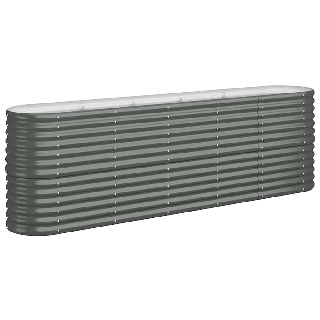 Boîte de planification Vidaxl 224x40x68 cm - Anthracite en acier recouvert de