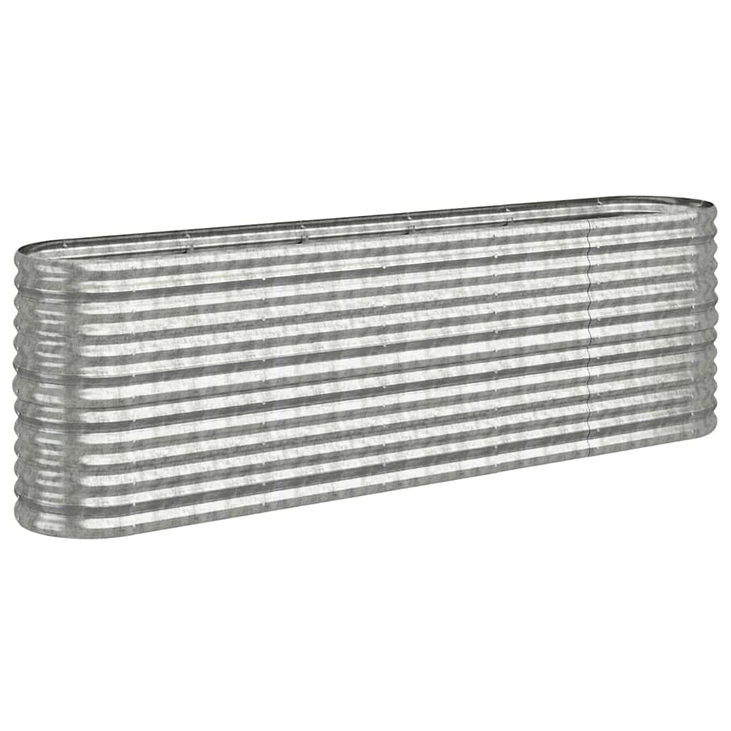 Boîte de planification Vidaxl 224x40x68 cm en poudre en acier en acier couleur