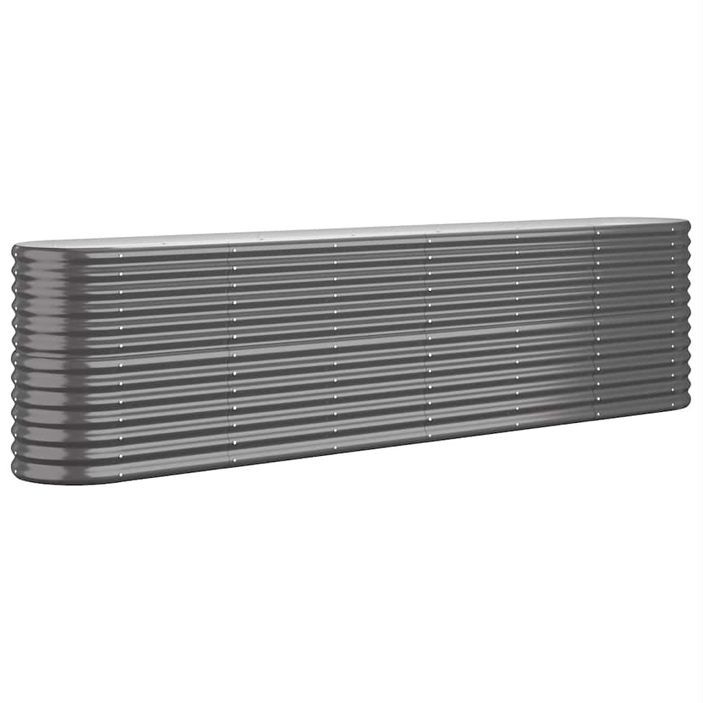 Boîte de planification Vidaxl 260x40x68 cm - Anthracite en acier recouvert de
