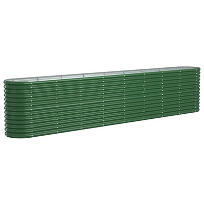 Boîte de planification Vidaxl 332x40x68 cm en poudre et en acier recouvert