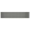 Vidaxl Planter 332x40x68 cm en poudre et gris en acier recouvert