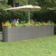 Vidaxl Planter 332x40x68 cm en poudre et gris en acier recouvert