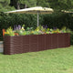 Vidaxl Planter 332x40x68 cm en poudre et en acier recouvert de brun