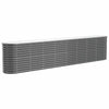 Vidaxl Planter 332x40x68 cm en poudre à anthracite en acier recouvert de