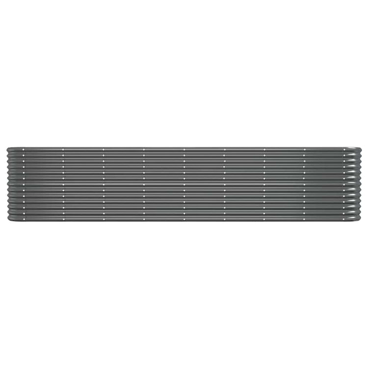 Vidaxl Planter 332x40x68 cm en poudre à anthracite en acier recouvert de