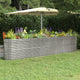 Vidaxl planteur 332x40x68 cm en poudre en acier couché argenté de couleur
