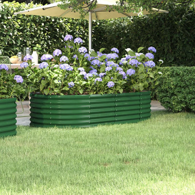 Boîte de planification Vidaxl 152x80x36 cm en poudre et en acier en acier