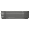 Boîte de planification de Vidaxl 152x80x36 cm en poudre et gris en acier recouvert