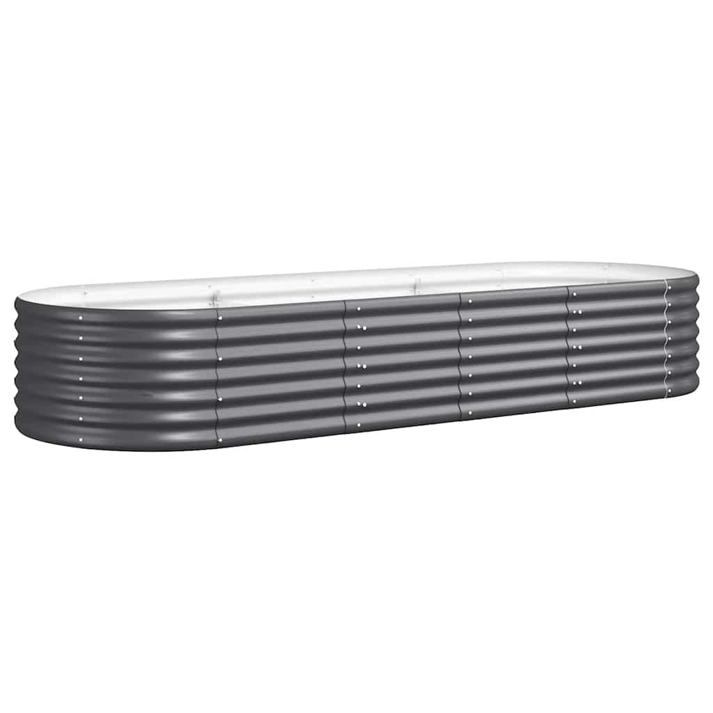 Boîte de planification Vidaxl 224x80x36 cm - Anthracite en acier recouvert de
