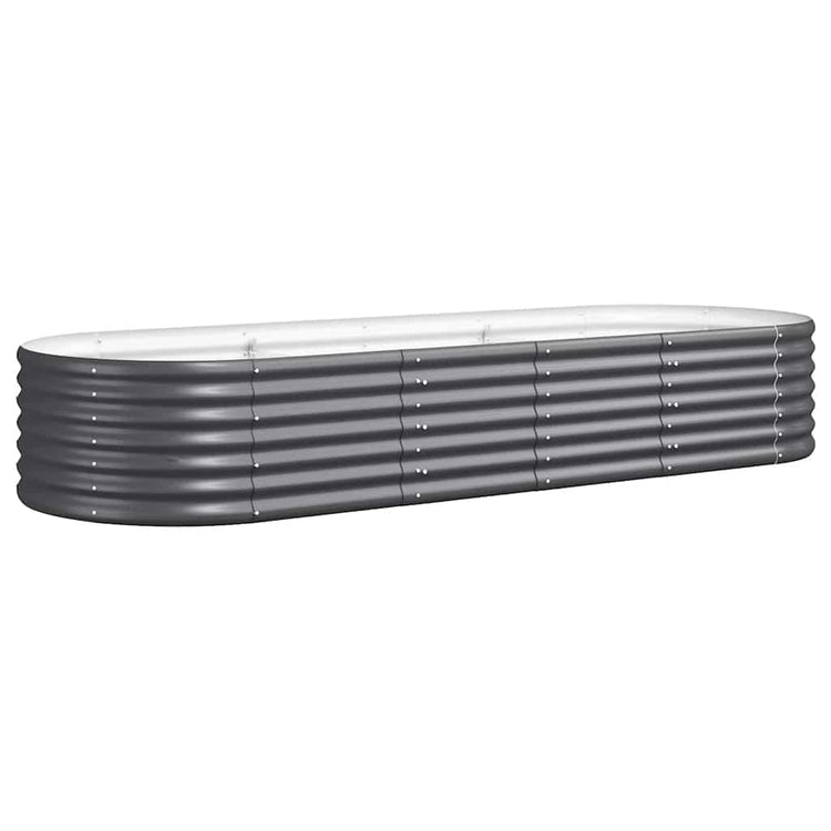Boîte de planification Vidaxl 224x80x36 cm - Anthracite en acier recouvert de