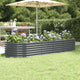 Boîte de planification Vidaxl 224x80x36 cm - Anthracite en acier recouvert de