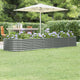 Boîte de planification de Vidaxl 296x80x36 cm en poudre et gris en acier recouvert