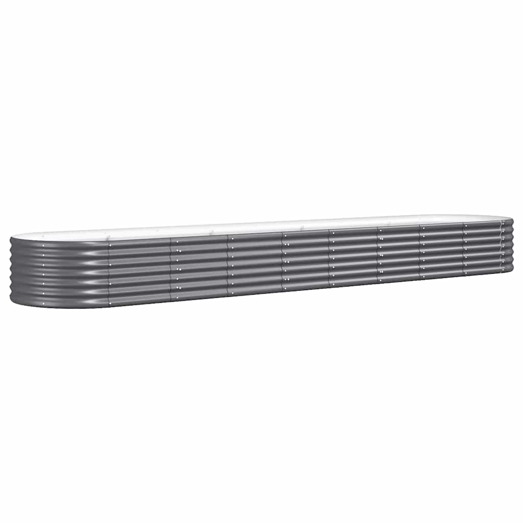 Boîte de planification de Vidaxl 368x80x36 cm en poudre et anthracite en acier recouvert de