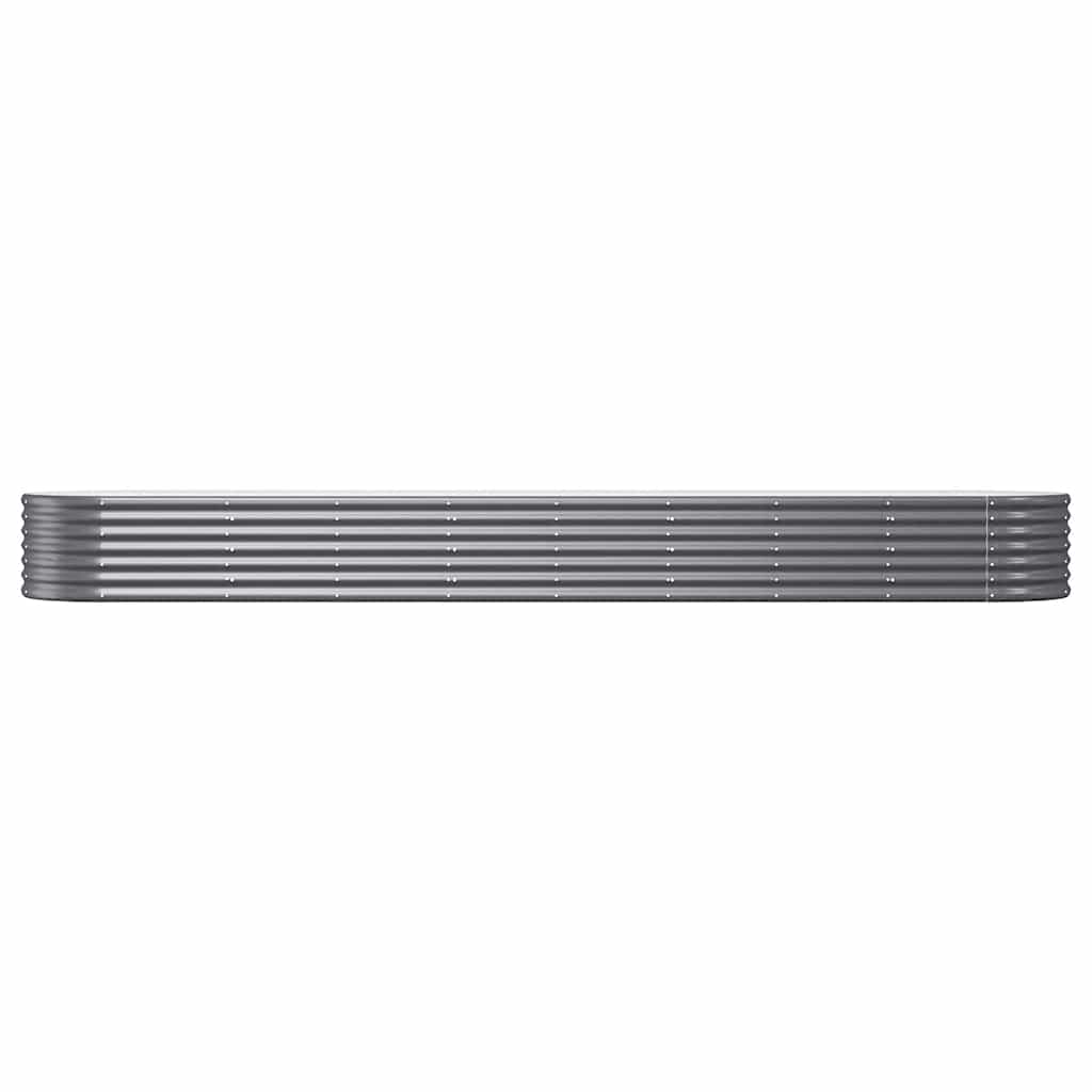 Boîte de planification de Vidaxl 368x80x36 cm en poudre et anthracite en acier recouvert de