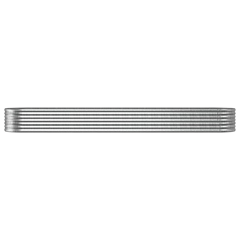 Vidaxl planter 368x80x36 cm en poudre en acier en acier couleur