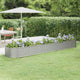 Vidaxl planter 368x80x36 cm en poudre en acier en acier couleur