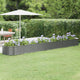 Boîte de planification de Vidaxl 440x80x36 cm en poudre et gris en acier recouvert