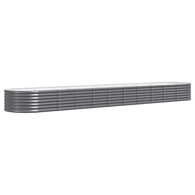 Vidaxl Planning Box 440x80x36 cm en poudre et en acier recouvert d'anthracite -colored