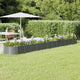 Boîte de planification de Vidaxl 512x80x36 cm en poudre et gris en acier recouvert