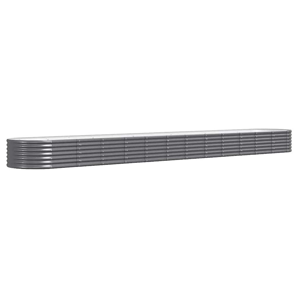 Boîte de planification Vidaxl 512x80x36 cm - Anthracite en acier recouvert de