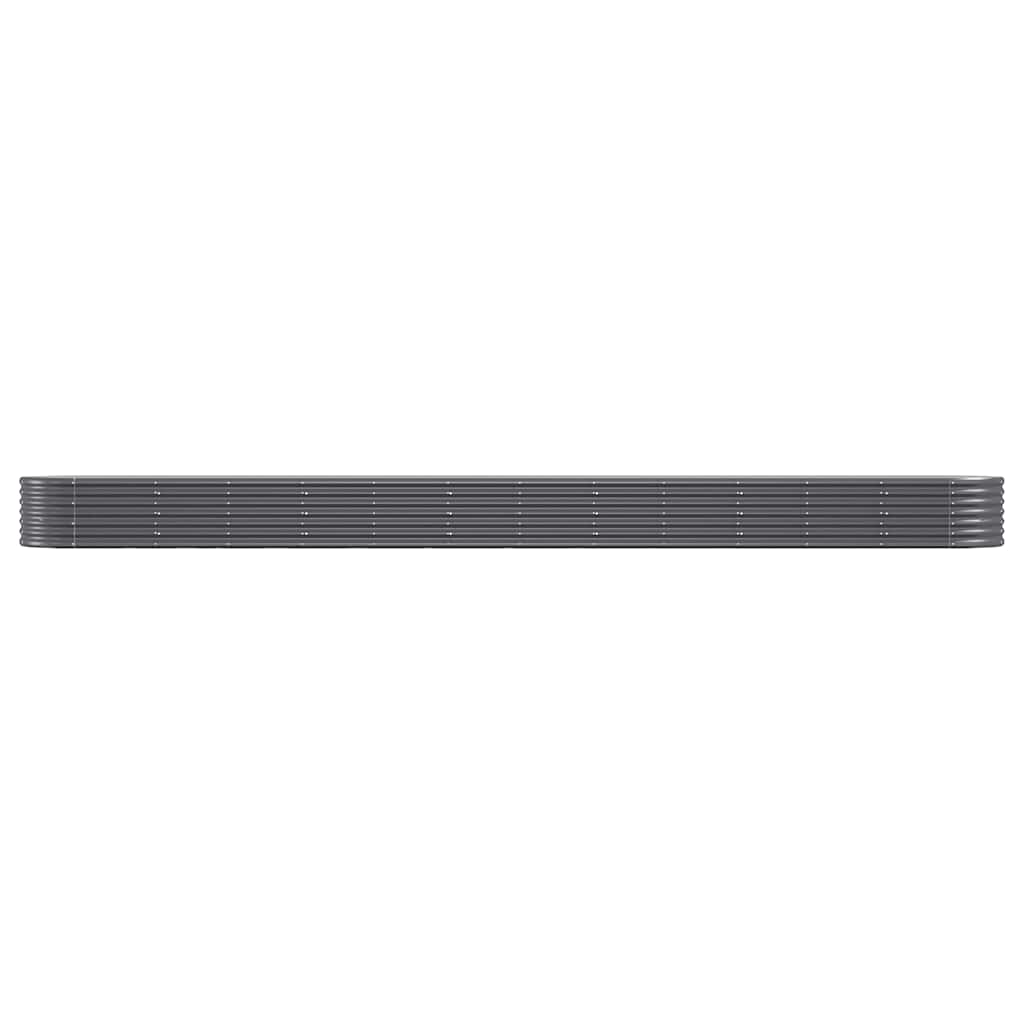 Boîte de planification Vidaxl 512x80x36 cm - Anthracite en acier recouvert de