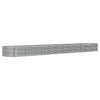 Vidaxl planteur 512x80x36 cm en poudre en poudre en argent en acier coloré