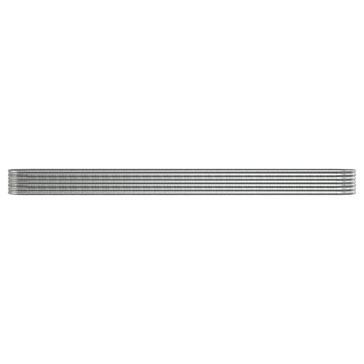 Vidaxl planteur 512x80x36 cm en poudre en poudre en argent en acier coloré