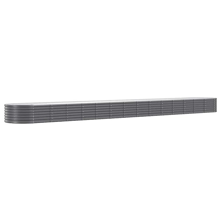 Boîte de planification Vidaxl 620x80x36 cm - Anthracite en acier recouvert de