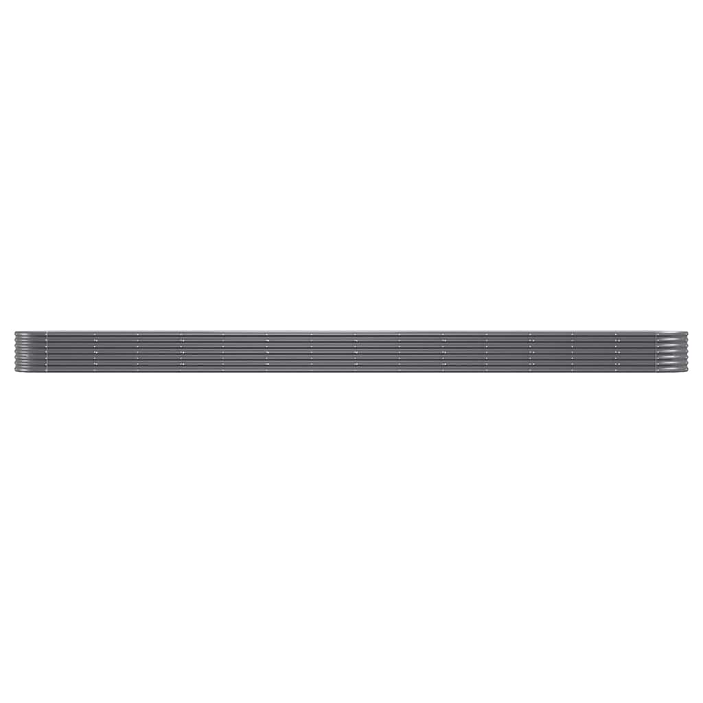 Boîte de planification Vidaxl 620x80x36 cm - Anthracite en acier recouvert de
