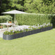 Boîte de planification Vidaxl 620x80x36 cm - Anthracite en acier recouvert de