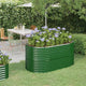 Boîte de planification Vidaxl 152x80x68 cm en poudre et en acier en acier