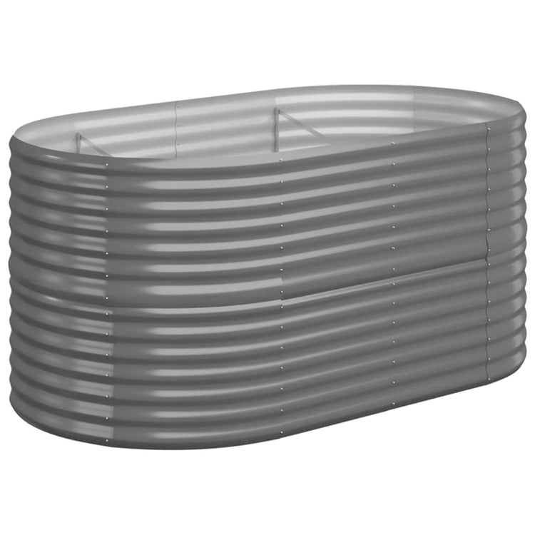 Boîte de planification de Vidaxl 152x80x68 cm en poudre et gris en acier recouvert