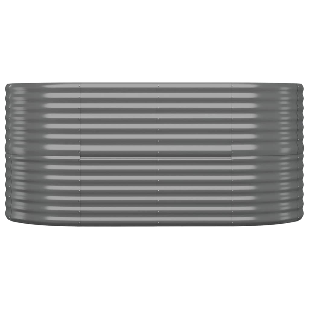 Boîte de planification de Vidaxl 152x80x68 cm en poudre et gris en acier recouvert