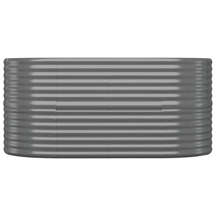 Boîte de planification de Vidaxl 152x80x68 cm en poudre et gris en acier recouvert