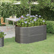 Boîte de planification de Vidaxl 152x80x68 cm en poudre et gris en acier recouvert