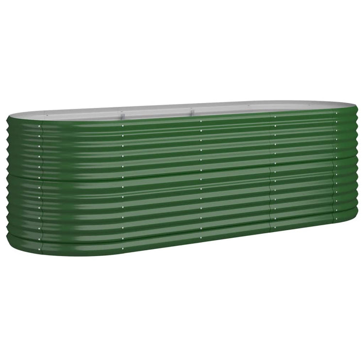 Boîte de planification Vidaxl 224x80x68 cm en poudre et en acier en acier